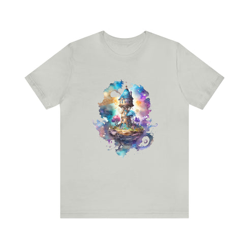 The Wizard's Floating Tower - Short Sleeve Tee Silver